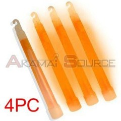 Lot of 4: 6″ Glowsticks Emergency Survival Camping Hunting Tools Doomsday Prep