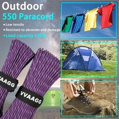 550lb Reflective Nylon Paracord 100 Feet – Perfect for Camping & Survival Gear