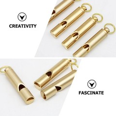 3Pcs Vintage Copper Whistles Referee Survival Keychain Pendant