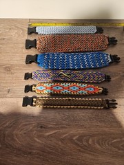 LOT: (6) Paracord Survival Bracelet – Handmade Multicolor – Outdoor Camping Hike