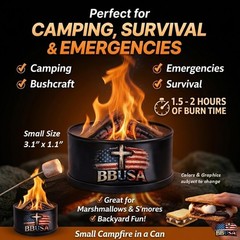 Campfire in a Can – Made in USA – Portable Mini Fire Pit for Marshmallows & S…
