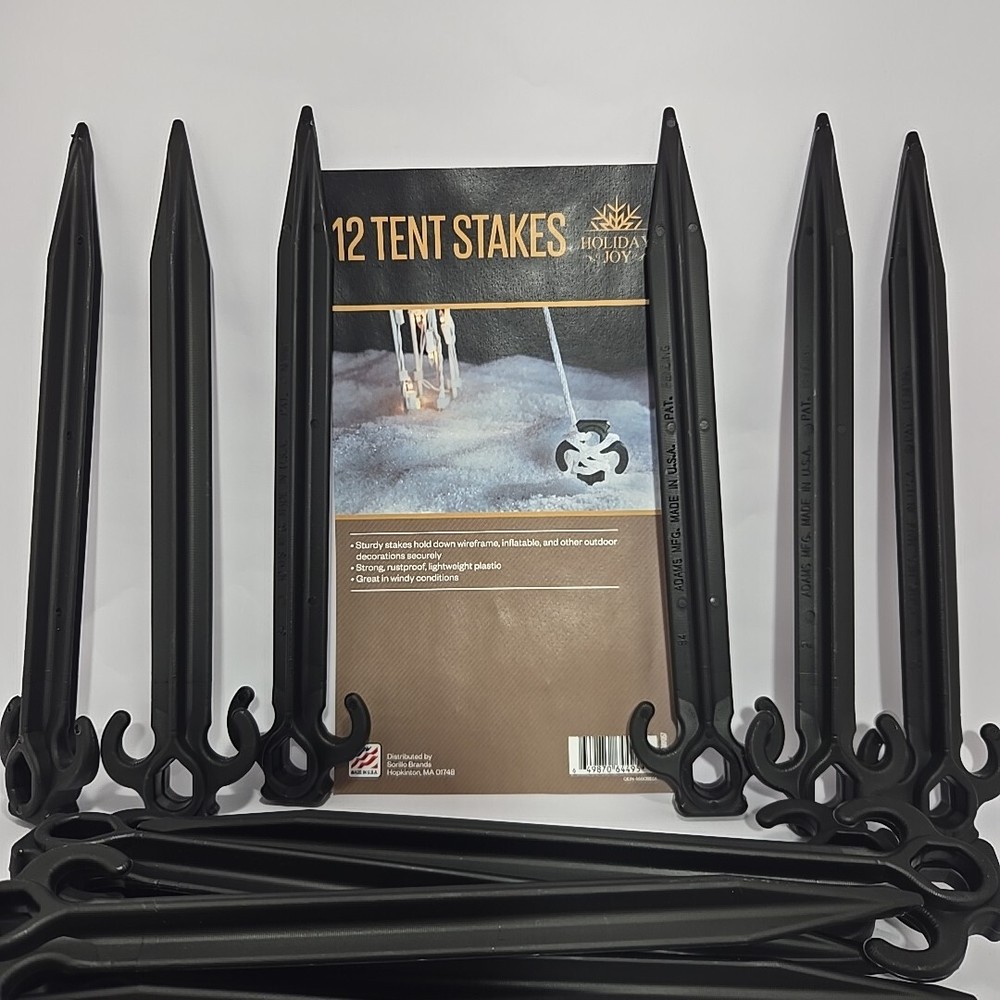 Holiday Joy 12 All Purpose Commercial Grade Tent Stakes New