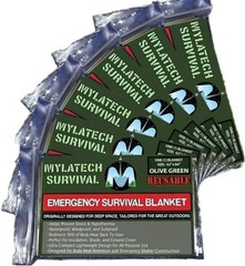 MYLATECH XL REUSABLE EMERGENCY THERMAL BLANKETS |6 PACK| 62″x84″ X-LARGE (CAMO)⛺