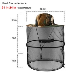 1/2PCS Anti-Mosquito Bug Bee Insect Head Net Hat Cap Sun Protection for Outdoor
