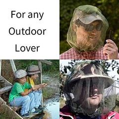 Mosquito Head Net Mesh Bug Face Net Hood Outdoor Insect Protection 4 Pack