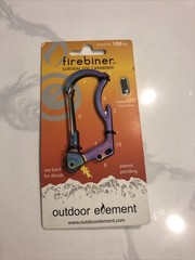 Outdoor Element Firebiner 6-In-1 Flint Multi-Tool Carabiner Fire Starter