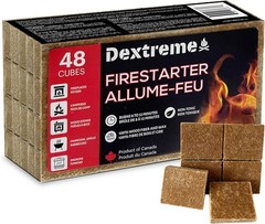 Fire Starter Pack of 144/48 Natural Fire Starters Cubes for Campfires, Charcoal