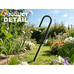RIY Tent Stakes Heavy Duty High Wind Ground Anchors 12 Inch 12IN, black