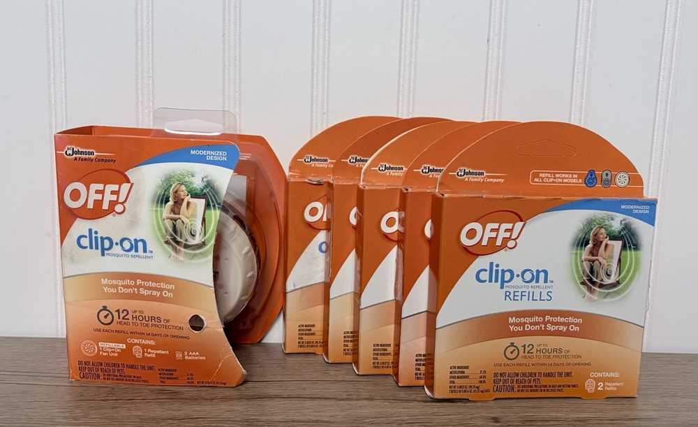 Off! Clip On Mosquito Fan Circulated Repellent 1 Unit 5 Boxes Refills- 2 Ea 10T