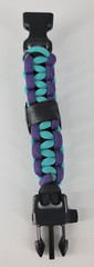Paracord Survival Bracelet ~ Purple/Teal ~ 5.5″ ~550 Paracord ~Whistle & Compass