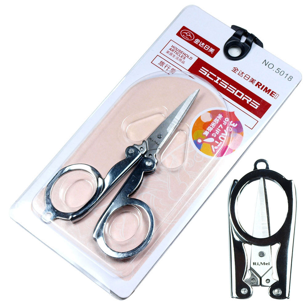 Portable Folding Pocket Small Scissors Blade Cutter for Crafts Travel Emergency