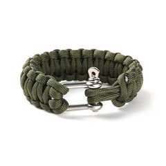 Survival Paracord Bracelet Adjustable U-Type Buckle Three-Holes 550 Parachute.