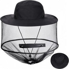 Mosquito Head Net Hat Sun Hat Garden Bug Hat with Hidden Net Mesh for Outdoor…