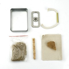 Camping EDC Set Primitive Fire Sickle Making Equipment Tools Burning Stone Flint