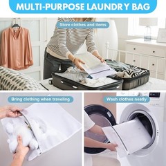 Mesh Laundry Bags for Delicates, 3 Pack Wash in black