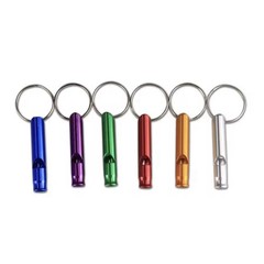 12 Pack Aluminum Emergency Whistle with Key Chain Extra Loud Safety Survival