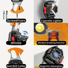 Portable Outdoor Strong Magnetic Mini Lighter Multifunctional Floodlight(blue)