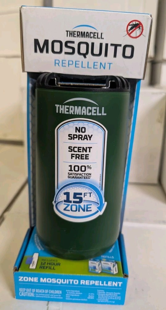 Thermacell Mosquito REPELLENT Patio Shield 15 ft ZONE NO SPRAY Refillable 12 hr.