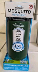 Thermacell Mosquito REPELLENT Patio Shield 15 ft ZONE NO SPRAY Refillable 12 hr.