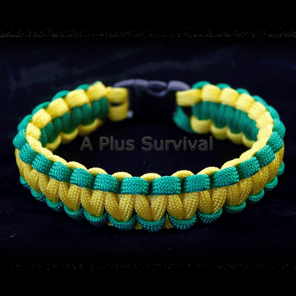 Kelly Green & Yellow – Paracord Rope Survival Bracelet – Made in the USA