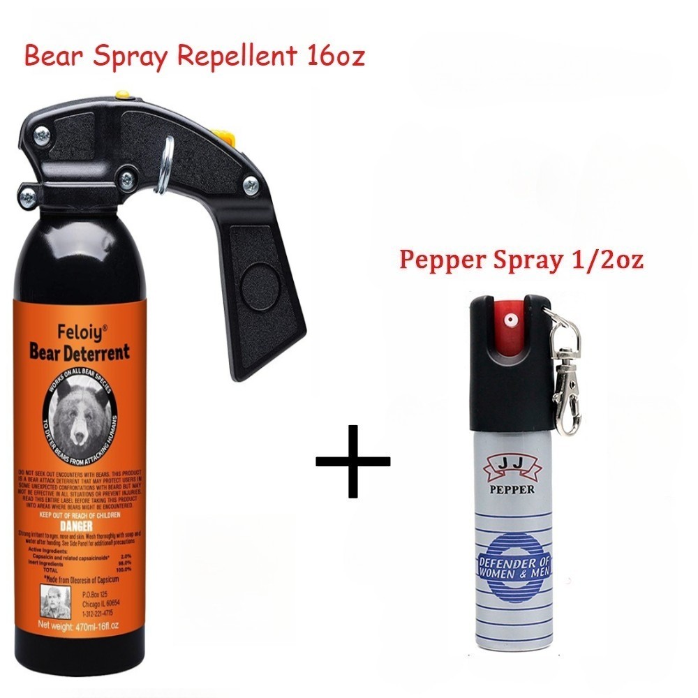 Bear Spray Repellant W/ Spray Bag W/ 1 Pack Free Peper Spray 1/2oz