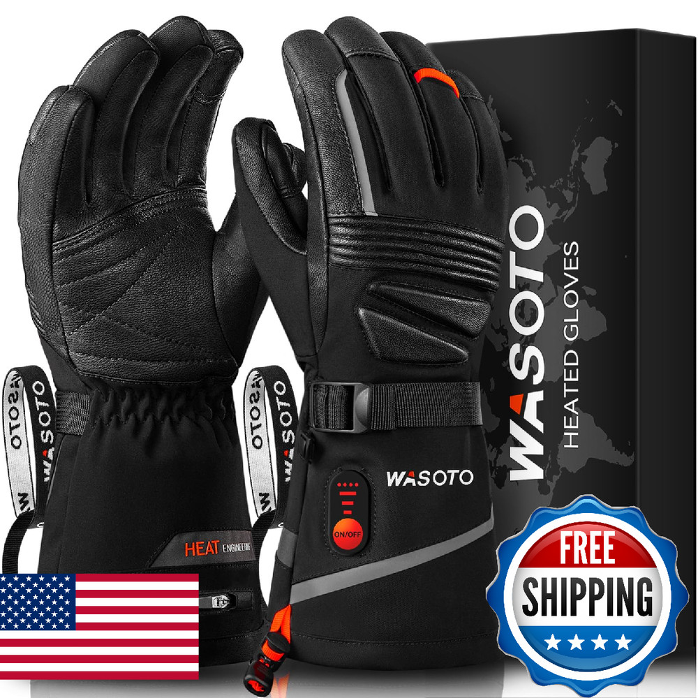 Wasoto Heated Gloves For Men Women7.4V Battery 22.2Wh Rechargeable Electric