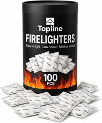 Quick-Light 100-Pack Fire Starter Pouches – Ideal for Charcoal BBQ & Wood Stoves