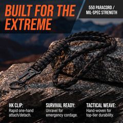 550Lb Paracord Lanyard Set, Neck Wrist Strap & Carabiner, Camera Tether | 3Pc Pa
