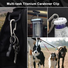 Key Chain Clip Titanium Carabiner Keychain Quick Release Carabiner for Keys T…