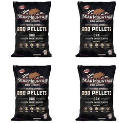 Bear Mountain BBQ All Natural Oak Wood BBQ Smoker Pellets, 20lbs (4 Pack)