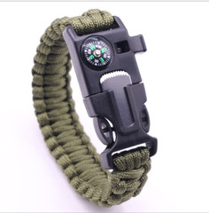 Waterproof Outdoor Adjustable Paracord Survival emergency Bracelet band