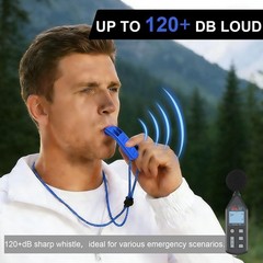 Emergency Survival Whistle, Loud 120+ dB Aluminum Alloy Metal Safety Whistle …