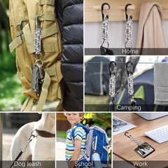 Paracord Keychain for Men Women Paracord Carabiner Backpack Keychain with Alu…