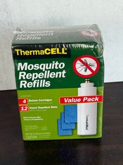 ThermaCELL Mosquito Repellent Refills 4 Cartridges 12 Insect Relent Mats NEW