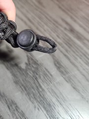A2S Black Survival Bracelet Outdoor Paracord Compass Scraper Whistle FireStarter
