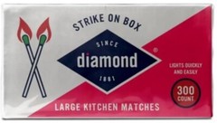 DIAMOND STRIKE ON BOX LARGE WOODEN KITCHEN MATCHES GREENLIGHT 3 PACK 900 MATCHES