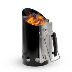 Enamel Charcoal Starter XXL D7.5X14.5 H Larger Capacity Chimney Starter Elect…