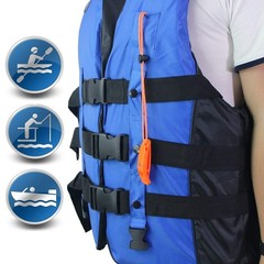 LuxoGear Emergency Whistles with Lanyard Safety Whistle Survival Orange