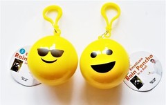 Emergency Rain Poncho set of 2 – 1 Sunglasses & 1 Smiley Emoji w/Key chain 