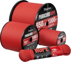 Paracord Rope 550 lb – 50ft 5/32″ Parachute Cord 4MM 7-Strand para Cord – Heavy