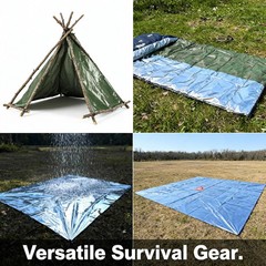 Ruten Double-Sided Green/Silver Thermal Emergency Blanket (4-Pack) – Extra Large