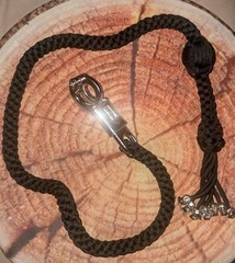 Silver Skulls Black Paracord Motorcycle Get Back Whip Biker Decorative 36″