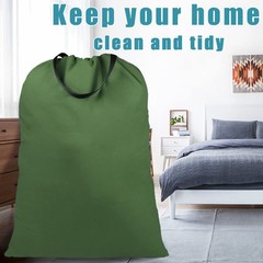 LOLOMLO Extra Large Canvas Laundry Bags with Handles & X-Large, Army Green