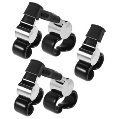 5Pcs Secure Finger Ring Metal Whistles Loud Outdoor Sports Training Referee Gear