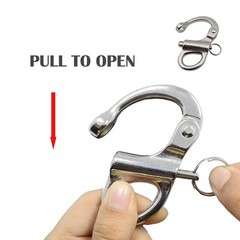 Quick Release Clip Stainless Steel 316 Snap Shackle 2PCS Sailboat Rigging Sha…