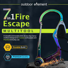 Fire Escape, Emergency Escape Tool, Seatbelt Cutter, Window Breaker, Multi Tool,