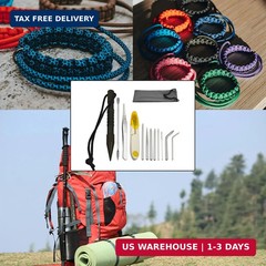12-Piece Paracord FID Tool Kit,Stainless Steel Marlinspike & Lacing Needles for