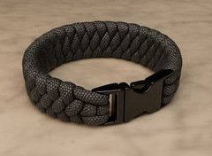 Graphite Trilobite Paracord Bracelet with Metal Buckle