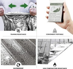 Emergency Foil Blanket Pack of 50, Survival Thermal Mylar Blankets Individual…