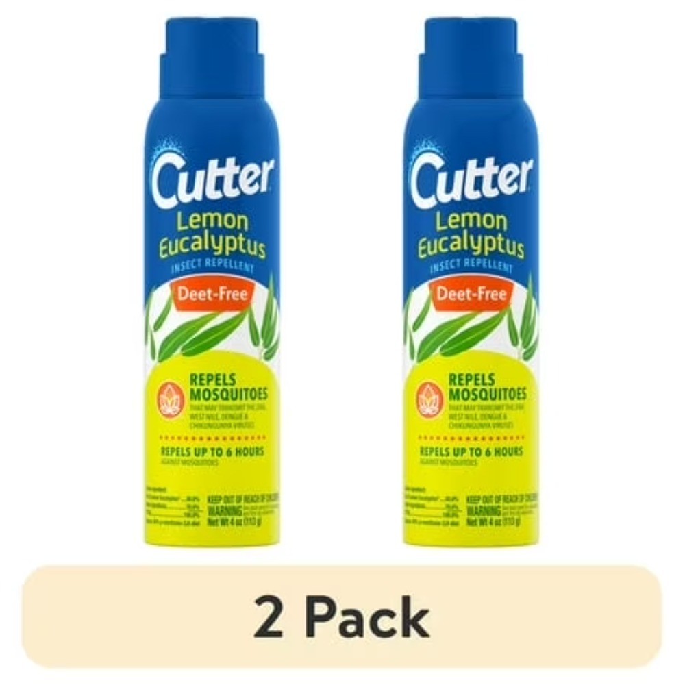 (2 pack) Lemon Eucalyptus Insect and Mosquito Repellent, DEET-Free Bug Spray,4Oz